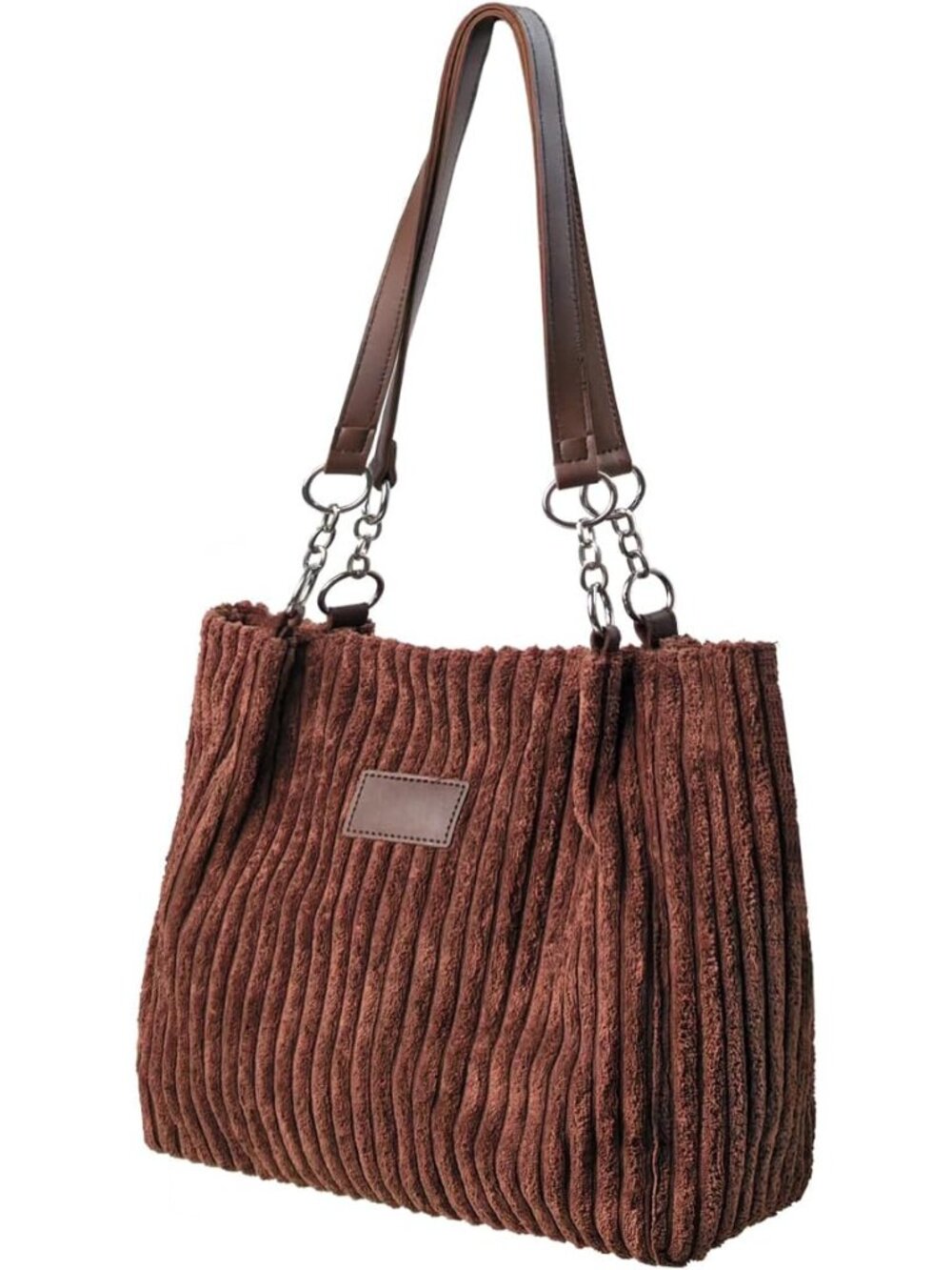 Women Corduroy Tote Bag - Casual Shoulder Bag For Daily Shopping & Fashion